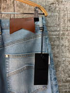 Rhude Wide Leg Light Wash Denim Jeans