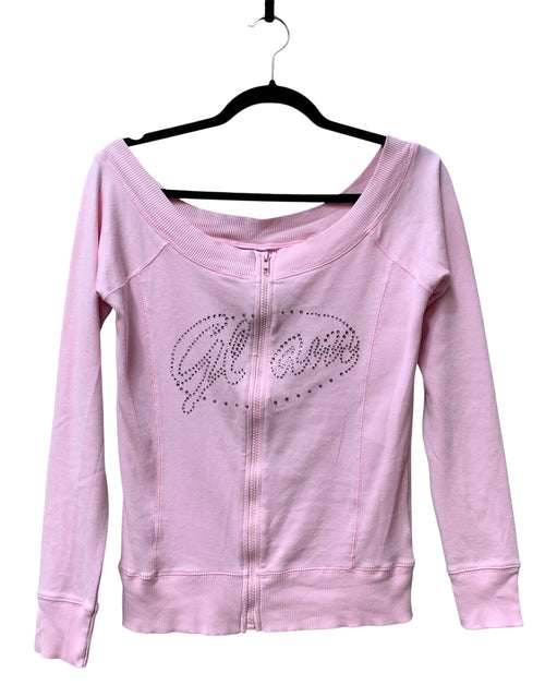 Pimkie Y2K Rhinestone Zip-Up Sweater