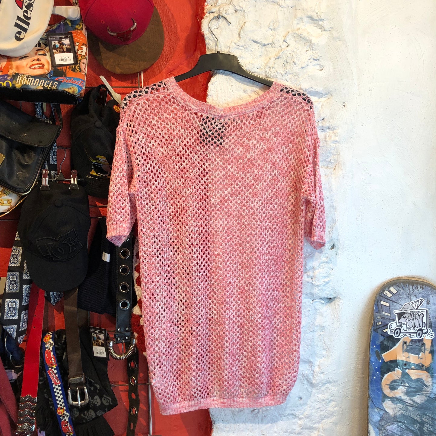 Mesh Half-Sleeve Sweater