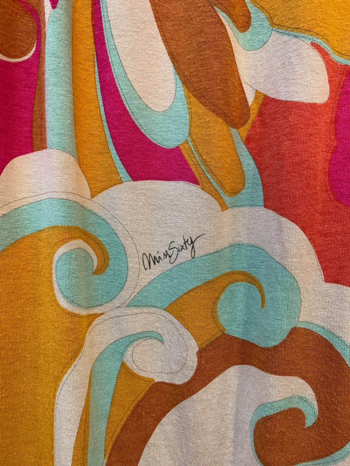 Miss Sixty Y2K Swirl Print Sleeveless Top