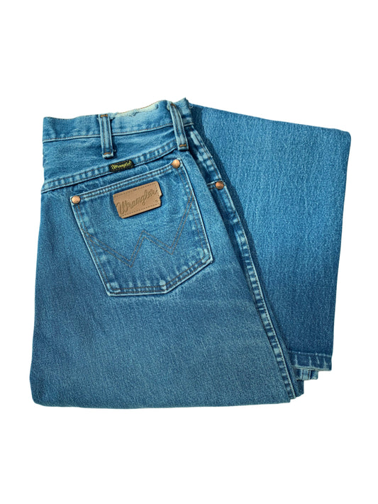 Vintage Blue Wrangler Straight Fit Jeans