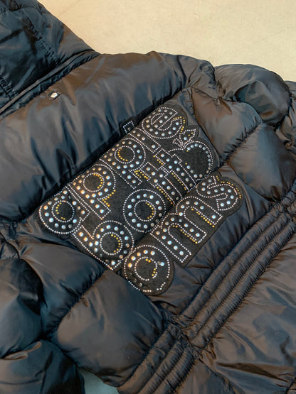 Y2K Women's Black Beaded Apple Bottoms Winter Coat