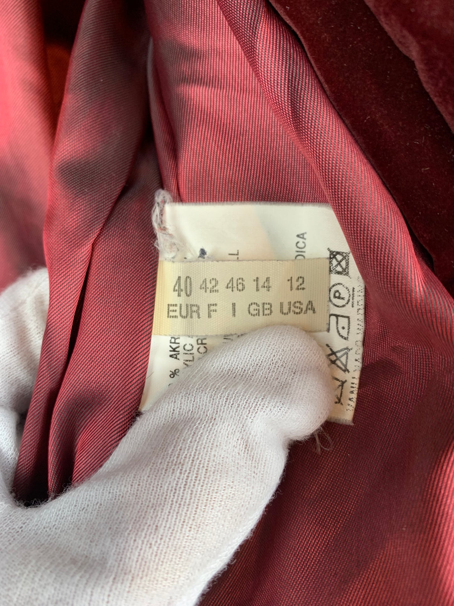 Women’s Vintage Luhta Studio Burgundy Quilted Coat