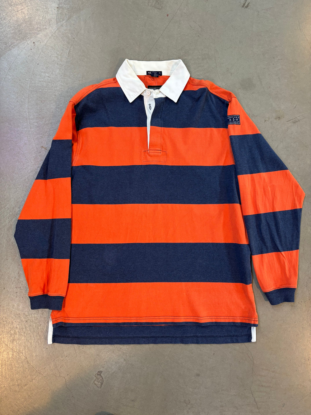 GANT Navy Orange Rugby Shirt