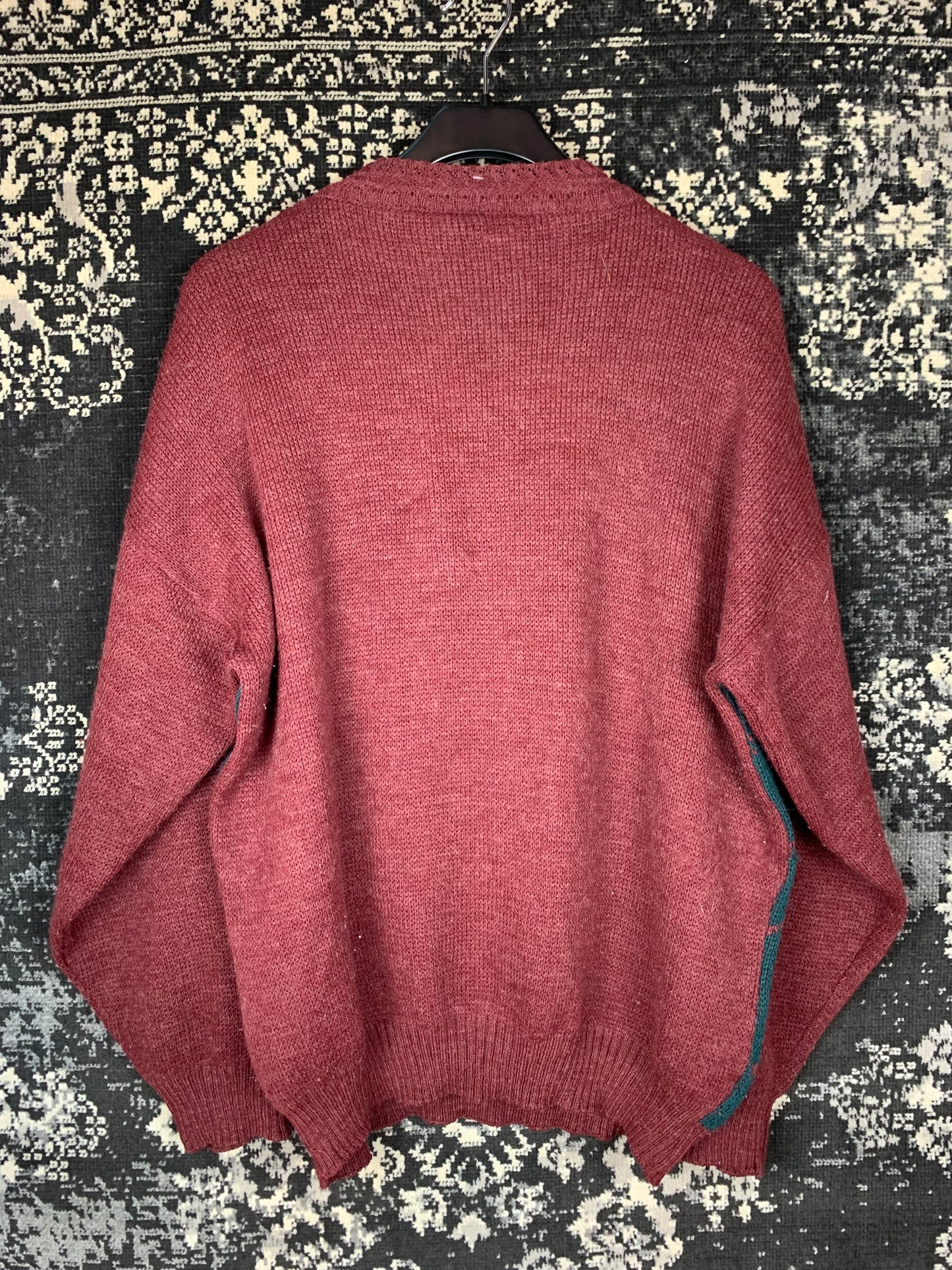 Men's Vintage Mountain Climber Embroidered Sweater