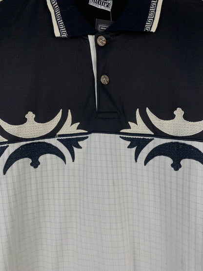 Mens Y2K Doramafi Sicilias Black White Polo Shirt