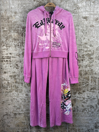 Women's Ed Hardy Orchid Color Tracksuit