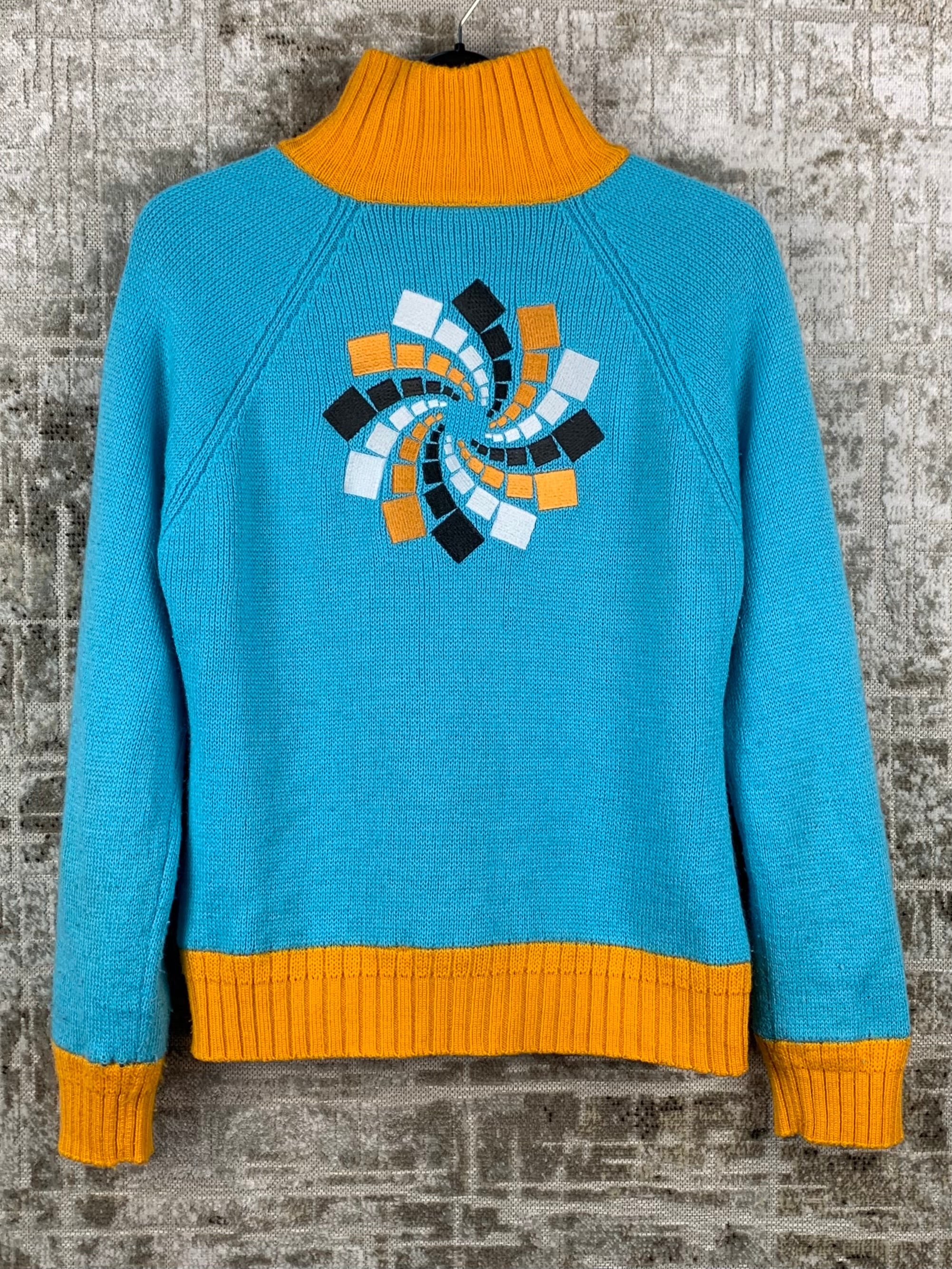 Womens Vintage Y2K Baby Blue Orange Oneill Jacket