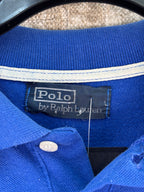 Mens Vintage Polo Ralph Lauren Blue Long Sleeve Polo Shirt