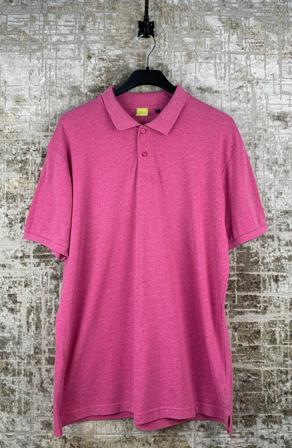 Mens Vintage Y2K Mas Atos Jones Pink Polo Shirt