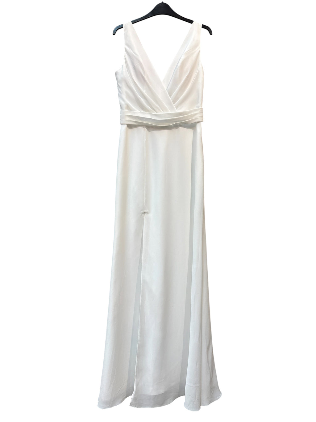 Ivory Sleeveless V-Neck Maxi Gown