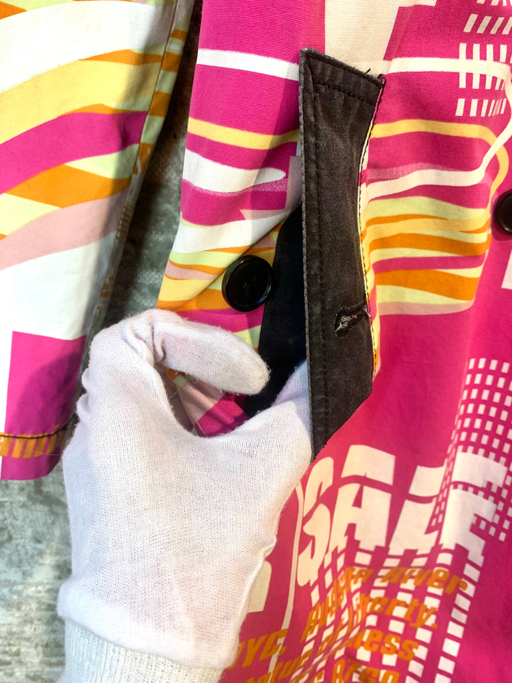 Custo Barcelona Y2K Graphic Print Trench Coat