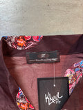 Vintage Bian Bian Hong Maroon Button Up Shirt