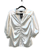 Brooker Ruched Satin Blouse