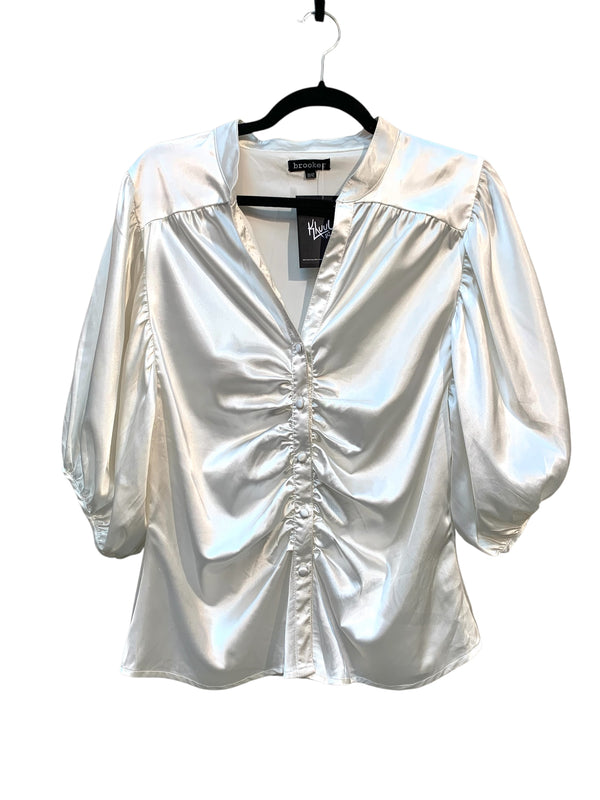 Brooker Ruched Satin Blouse