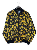 Vintage Black Bomber Jacket With Gold Chain