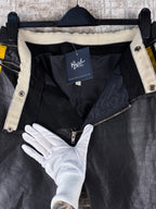 Men's Vintage Black Leather Pants