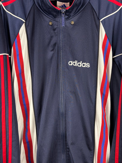 Men's Vintage Dark Blue Multicolor Adidas Originals Track Jacket