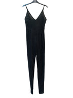 Striped Velvet V-Neck Cami Jumpsuit
