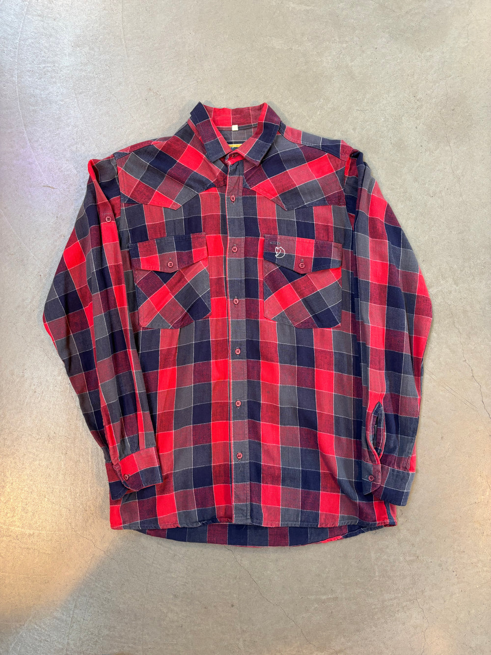 Fjällräven Red Navy Plaid Flannel Shirt