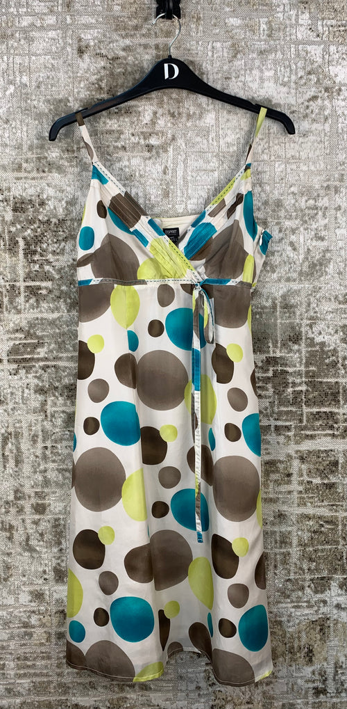 Womens Y2K Vintage Esprit Silk Polka Dot Dress