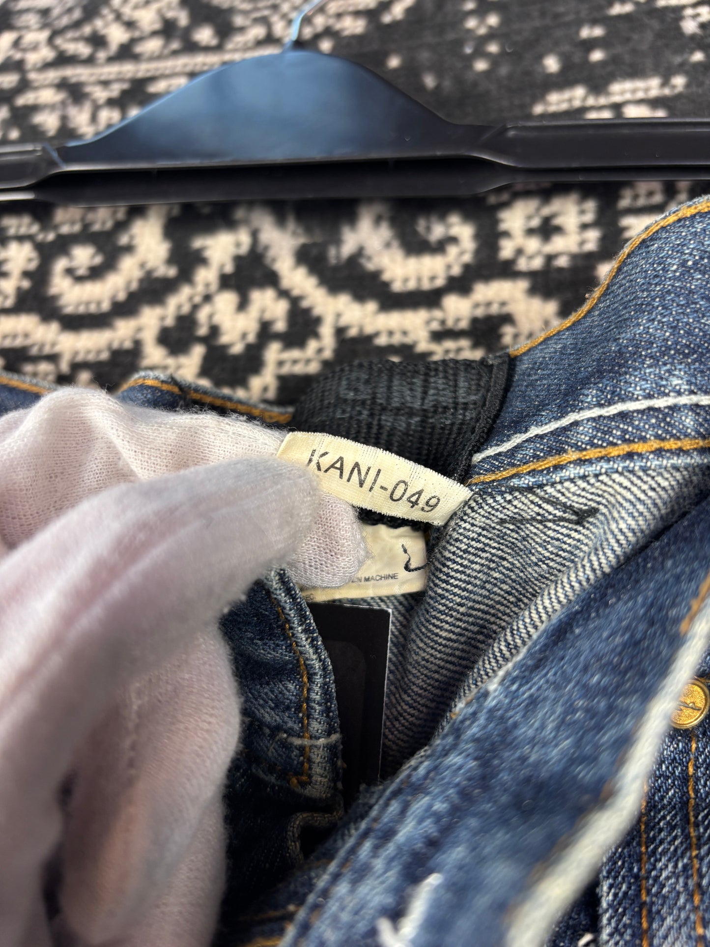 Y2K Vintage Karl Kani Gold Embroidered Jeans