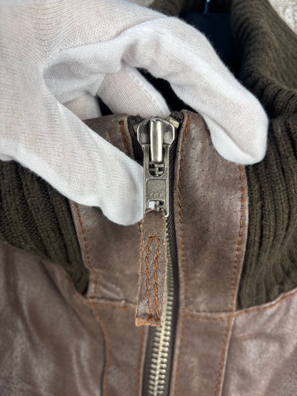 Women Vintage Dark Brown Suede Leather Jacket