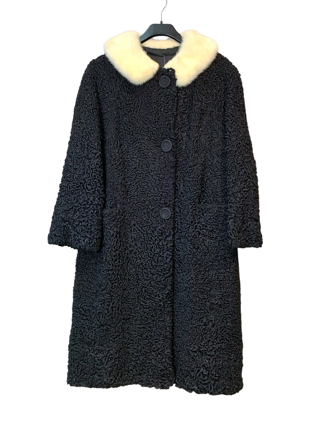 Vintage Persian Lamb Coat with Fur Collar