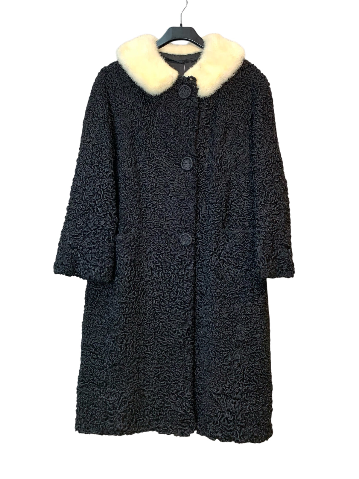 Vintage Persian Lamb Coat with Fur Collar