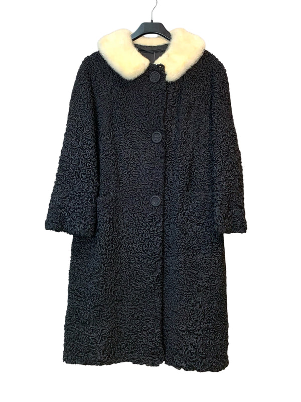 Vintage Persian Lamb Coat with Fur Collar