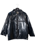 Clock House Glossy PVC Zip-Up Jacket