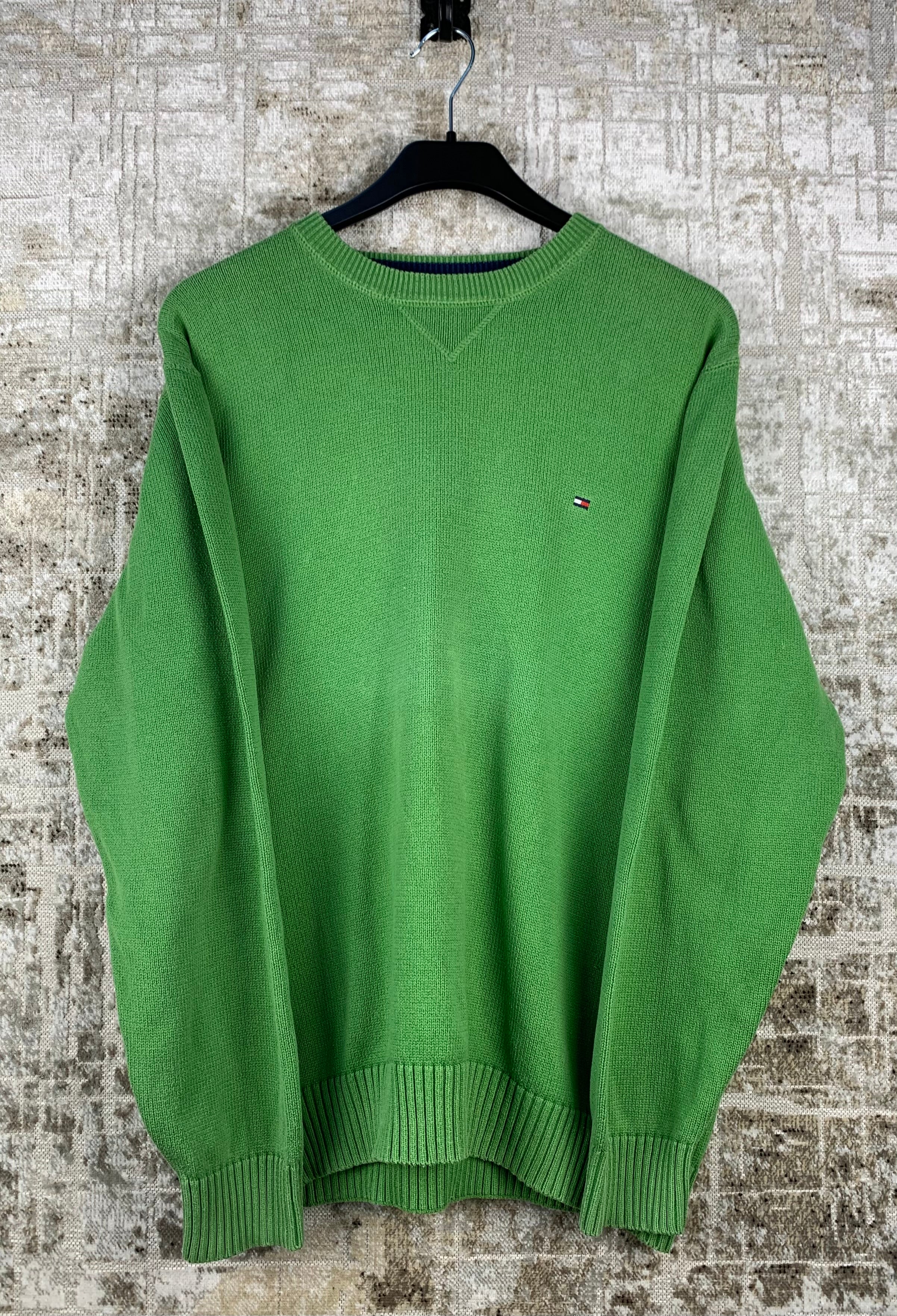 Men's Vintage Tommy Hilfiger Apple Green Sweater