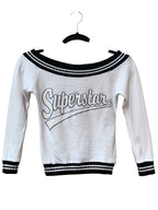 Y2K "Superstar" Off-Shoulder Top
