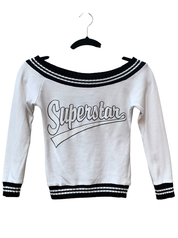 Y2K "Superstar" Off-Shoulder Top