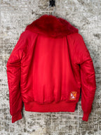 Akademiks Y2K Fur Collar Bomber Jacket