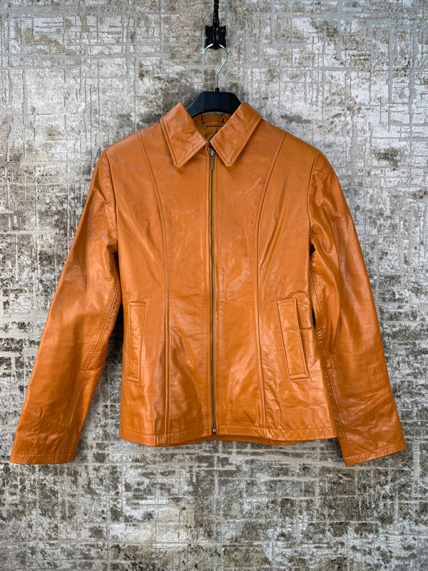 Womens Vintage Caprino Leather Jacket