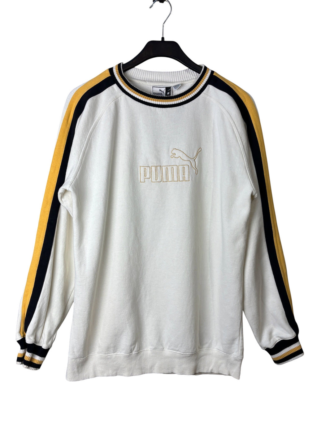 Puma King Striped Sleeve Crewneck Sweatshirt