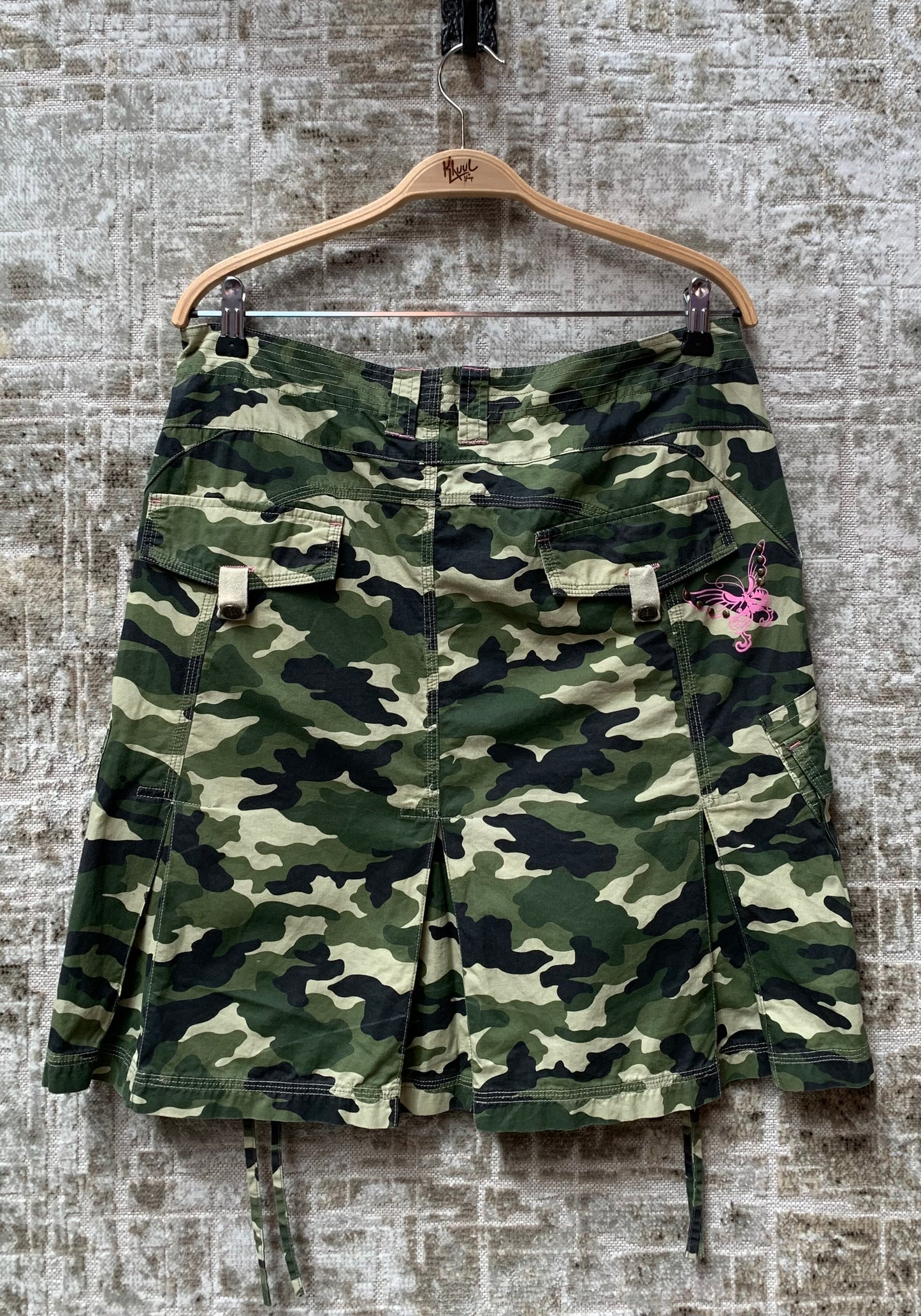 Y2K Camo Cargo Skirt