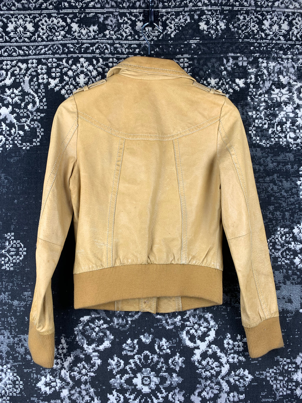 Women's Y2K Light Brown Leather Jacket