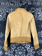 Women's Y2K Light Brown Leather Jacket