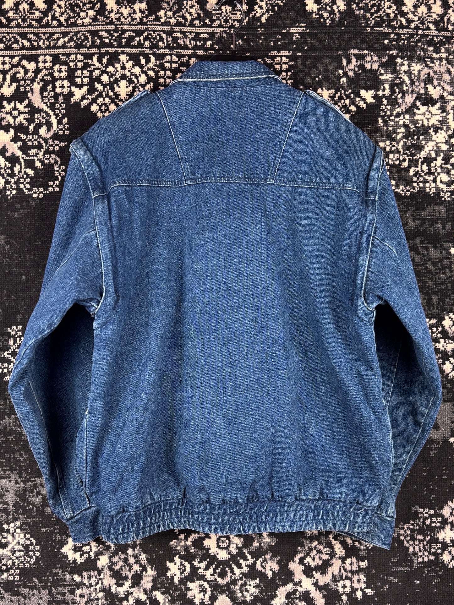Women’s Y2K Denim Jacket with Beads and Detachable Sleeves
