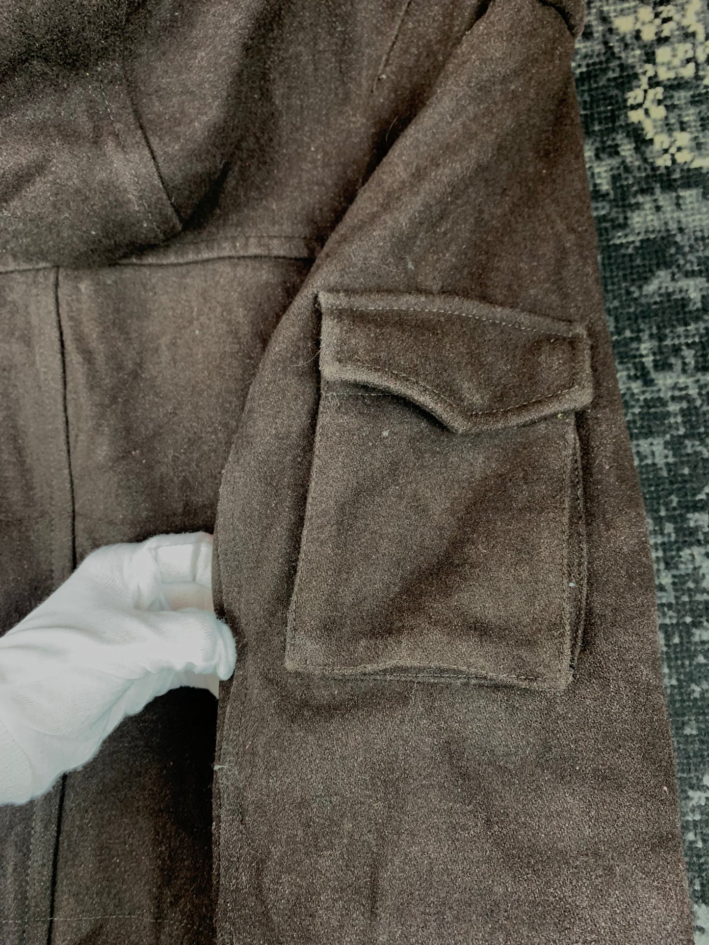 Mens Vintage KMC Wearable Duffle Coat Faux Fur Lined