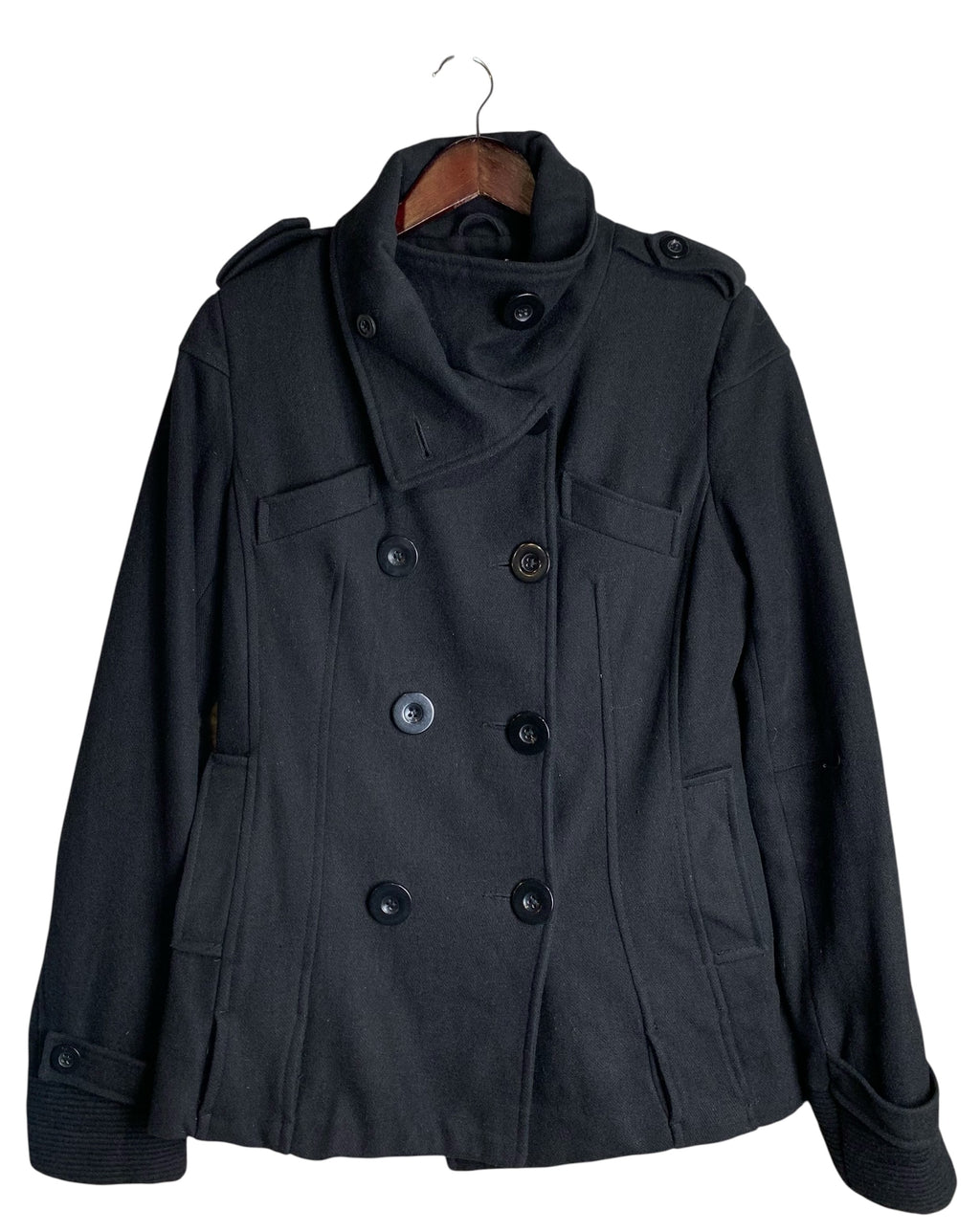 Vila Clothes Double-Breasted Peacoat
