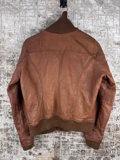 Women's Vintage Brown Leather Jacket