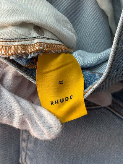 Rhude Wide Leg Light Wash Denim Jeans