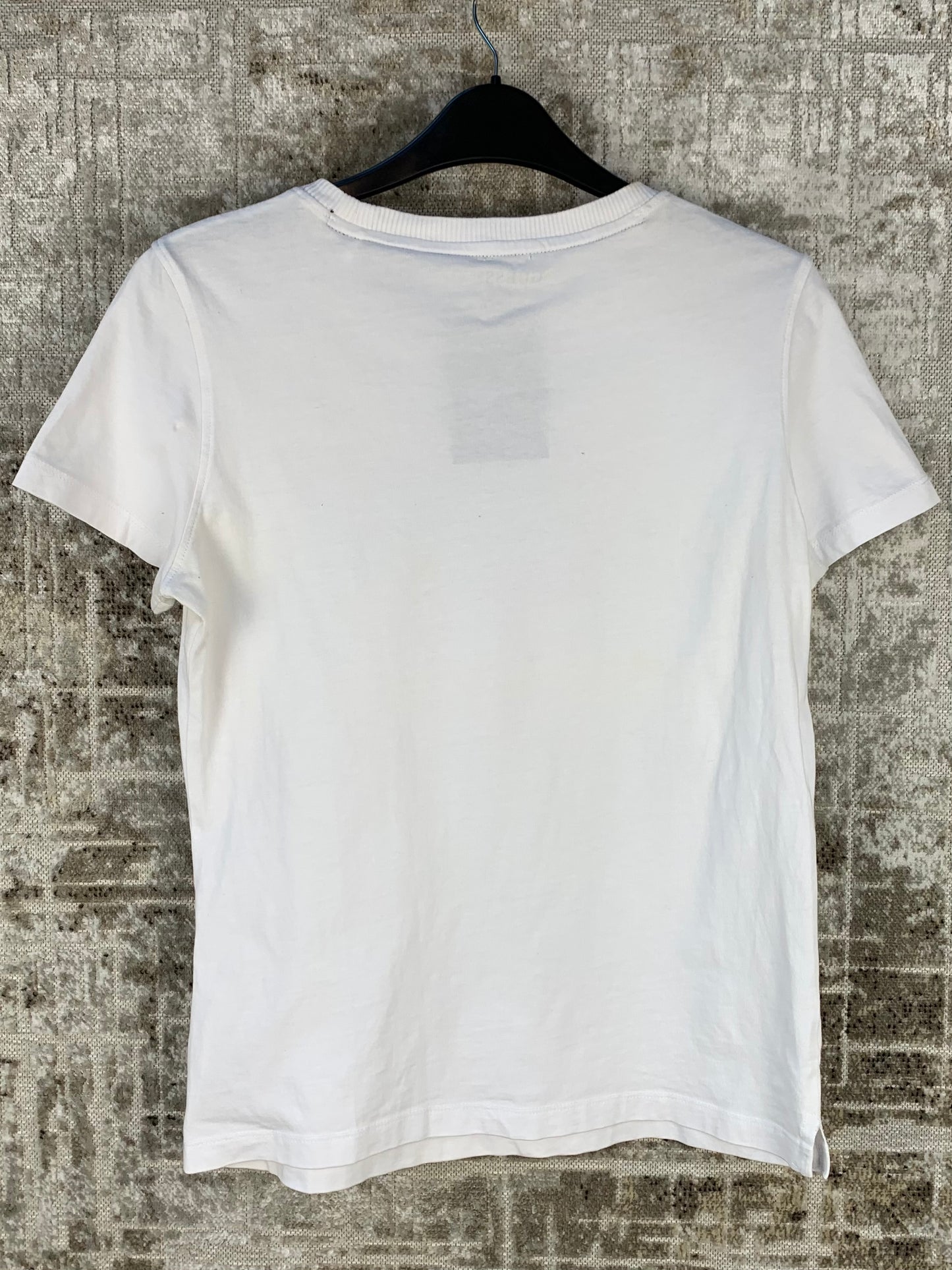 Women's Y2K Guess Icon Rhinestoned White T-shirt