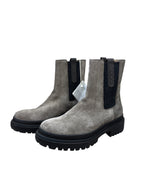 Brunello Cucinelli Gray Suede Chelsea Boots