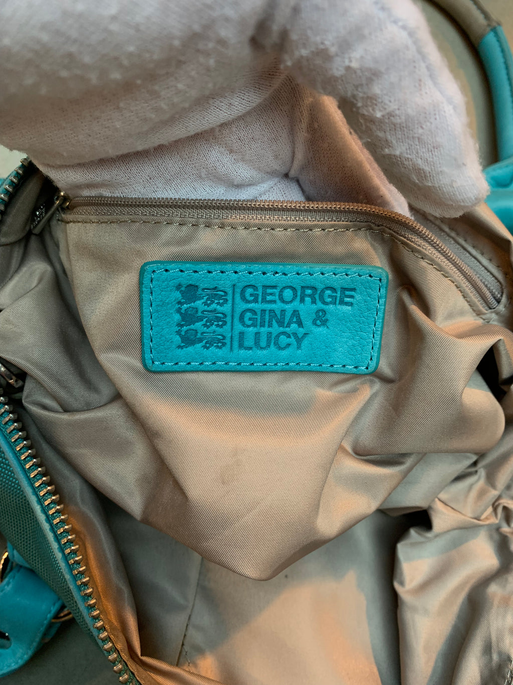 George Gina & Lucy Turquoise Nylon Handbag
