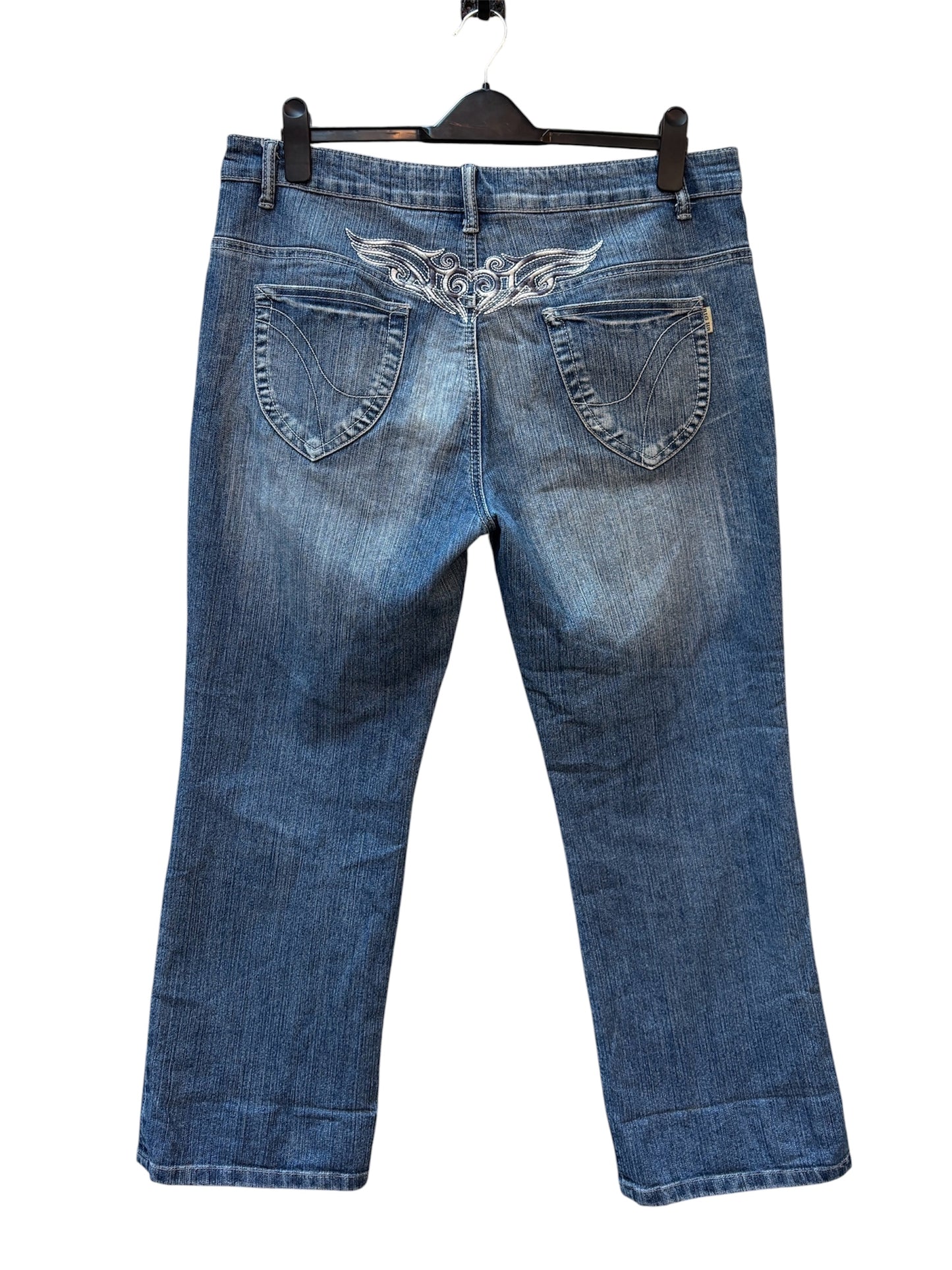 Y2K Embroidered Bootcut Jeans