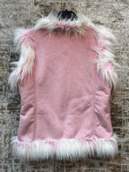Influence Y2K Pink Faux Fur Trim Vest